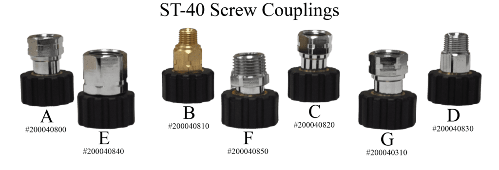 ST-40 Screw Coupling (brass/plated steel)